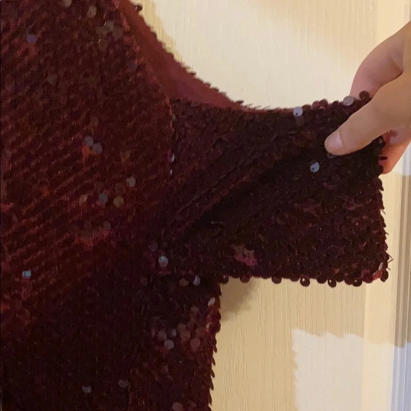 NWT Lavish Alice Purple Velvet Sequin Dress - Picture 9 of 16